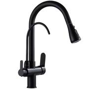 Kitchen Mixer Tap Antique Kitchen Direct Drinking Water Purifier Faucet Double Water Outlet Sink Hot and Cold Pull-Out Faucet Rotatable