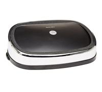 KITCHEN MOVE Couvercle pour poubelle push rectangulaire modèle CITY Chrome et noir Ouverture par simple pression