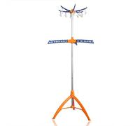 KITCHEN MOVE Étendoir à linge parapluie 33 cintres et suspensions VISTA Orange et bleu