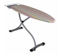 KITCHEN MOVE LODGE - Table à repasser en acier à roulettes pliable - 130x47cm H94cm - Repose fer et centrale vapeur