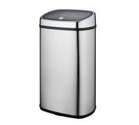 Poubelle de cuisine push - CITY - KITCHEN MOVE - 58 L - Ouverture simple pression - Inox avec cerclage