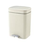 KITCHEN MOVE Poubelle à Pédale Rectangulaire en Plastique 12L AURA Blanc