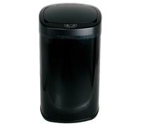 KITCHEN MOVE Poubelle de cuisine automatique 68L MAJESTIC grande capacité Noir mat en acier INOX avec cerclage