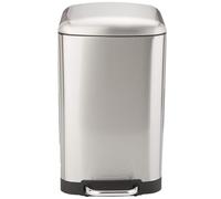 KITCHEN MOVE Poubelle de cuisine à pédale 30L Design GREENWICH en acier Inox avec seau couvercle bombé