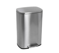 Poubelle de cuisine à pédale ADMIRAL Argent Acier inoxydable 50 L