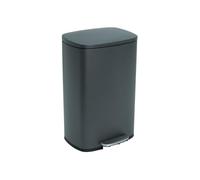 Poubelle de cuisine à pédale - ADMIRAL - KITCHEN MOVE - 50L - Design - Gris mat en acier inox