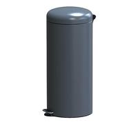 KITCHEN MOVE Poubelle de cuisine à pédale basique chic cylindrique 30L URBAN Gris mat en acier inox avec seau