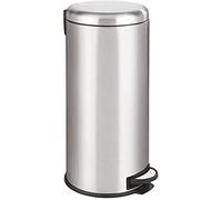KITCHEN MOVE Poubelle de cuisine à pédale basique inox brossé 30L URBAN en acier avec seau couvercle bombé