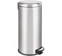 KITCHEN MOVE Poubelle de cuisine à pédale basique inox brossé 30L URBAN en acier avec seau couvercle bombé