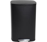 KITCHEN MOVE Poubelle de cuisine a pédale - Inox brossé Noir mat - 50L - ADMIRAL