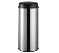 KITCHEN MOVE Poubelle de cuisine automatique 50L ARTIC SILVER grande capacité en INOX brillant avec cerclage