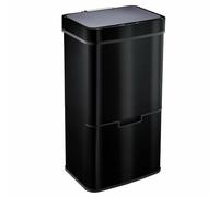 KITCHEN MOVE Poubelle De Cuisine Automatique Tri Sélectif Double Compartiment 75l NARVIK Noir brillant Recyclage Grande Capacité Et Poubelle De Table 3l