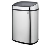 KITCHEN MOVE Poubelle de cuisine push 48L CITY en acier Inox avec cerclage Ouverture par simple pression
