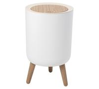 KITCHEN MOVE Poubelle sur pied de salle de bain touch 7L MALMO Couleur bois