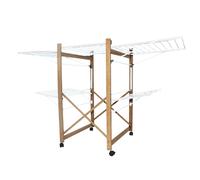 Kitchen Move Séchoir à linge USHUAIA BAT-WD-03KMAX 32 m avec roulettes Blanc