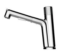 Kitchen Out Bathroom Sink 360 Rotate Basin Mixer Pull Down Sprayer Single Handle Vanity Farmhouse Lavtory Faucet with Hot and Cold Water,Black Red