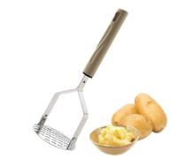 Kitchen Potato Ricer - Stainless Steel Food Masher Utensil, Non Slip Handle | Restaurant Puree Smooth Preparation, Food Meal Mashing, Home Cooking Quantity Prep, Household Smashing Tools Chef