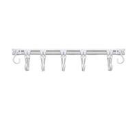 Kitchen Rail - 15.7 inch Sliding Hook Organizer | PP Utensil Hanging Rack - Adjustable Storage Solution for Towels and Aprons Behind Doors or Wardrobes for Tidy Cooking