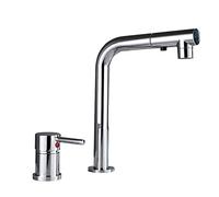 Kitchen Rotatable with Pull Out Sprayer Bathroom Brass Basin Single Handle Vanity Faucet Deck Mounted Sink Mixer Tap Hot and Cold Lavatory Faucet,Black