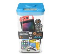 Kitchen Safe: Time Locking Container (Blue Lid + Transparent Base) - 5.5" Height