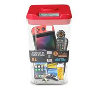 Kitchen Safe XL: Time Locking Container (Red Lid + Transparent Base) - 10.4" Height