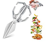 Kitchen Shears - Multifunctional Heavy Duty Kitchen, Shears Sharp Stainless Poultry Scissors Heavy Duty Cut Bone for Food with Ergonomic Handle for Chicken, Meat, Seafood, Bone Cutting (1pcs-D)