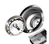 Kitchen Sink Drain, Stainless Steel Stopper, Anti Clog Plug 4.72X1.57X1.57in, Removable Strainer Basket, Rustproof Ring, for Garbage Disposal and Food Waste Collection Use