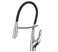 Kitchen Sink Faucet with Pull Down Sprayer,2-Function Kitchen Faucet with Magnetic Design,Zinc Alloy Single Handle Kitchen Sink Taps,White (White)