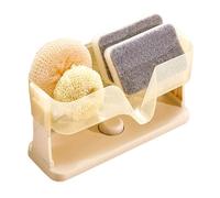 Kitchen Sink Organizer - Counter Sponge Holder Rack, Drainage Suction Cup Shelf with Rapid Water Flow Base, Bathroom Caddy, Washbasin Tray, Soap Dishcloth Stand for Soap Shampoo Home Workplace