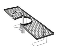 Kitchen Sink Organizer, Metal Drain Shelf, No Drilling Storage, 50x11x11cm Faucet Counter Rack, for Home Hotel Restaurant Bathroom Washroom Washbasin Counter Shelf, Space Saving Holder for Daily Use