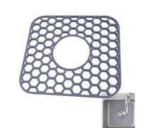 Kitchen Sink Protector Mat - Sink Protector Mat Silicone Liner | Non-Slip Pad with Center Drain | Fast Draining Sinks Protectors, Splash Guard, Scratch Prevention, Honeycomb Design, 31,5 x 29,2 cm