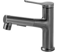Kitchen Sink Pull-Out with Single-Lever Mixer Spray Types Shower washbasin Bathroom Chrome (Color : Chrom) Drinking Water Faucet