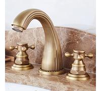 Kitchen Sink Retro Antique, Mixer Hot and Cold Tap Brass, Bathroom Hole Two-Handle Basin Faucet, C (Color : D.) Drinking Water