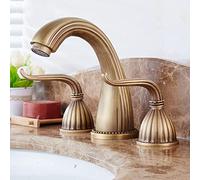 Kitchen Sink Retro Antique, Mixer Hot and Cold Tap Brass, Bathroom Hole Two-Handle Basin Faucet, C (Color : D.) Drinking Water