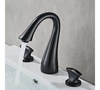 Kitchen Sink Retro, Brass, Holes Faucets, Basin Two-Handle Mixer Tap Bathroom (Color : Gebürstet) Drinking Water Faucet