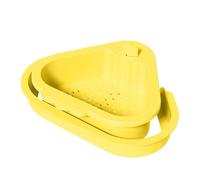 Kitchen Sink Strainer Basket, Double-Layer Drain Rack for Filtering Food Waste, Pasta Fruit Vegetable Rinse and Garbage Disposal, Compact Sink Organizer for Home Bathroom 22x25.5x9cm