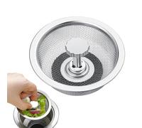 Kitchen Sink Strainer - Drain Stopper | Stainless Steel Sink Strainer Kit Food Catcher | Kitchen Sink Plug Clogging Stop Basket | Dishwasher Safe Bin | Stopper Combo Basket Replacement