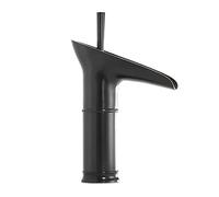 Kitchen Sink Waterfall Water Basin Faucets Brass Bathroom Faucet Gold Mixer Single Handle Hot&Cold Washbasin Tap : Orb (Black Color Short) Drinking