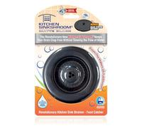 Kitchen SinkShroom Filtre d'évier de Cuisine sans Obstruction avec Bouchon - Protection d'évier pour évier de Cuisine en Acier Inoxydable, Noir Mat