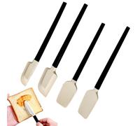 Kitchen Spatulas 4 Pieces Flexible Non-Slip Silicone - Small Cooking Utensil Set, Heat Resistant Durable Spatula Tools for Cake Bread Salad Food Fixing Stirring, Perfect for Home Restaurant Camping Pi