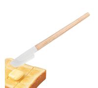 Kitchen Spatulas With Wooden Handle - Long Silicone Baking Tools For Mixing & Cooking | For Bread, Cake, Butter, Jam, Home, Apartment, Dorm, Restaurant, Durable & Heat-Resistant