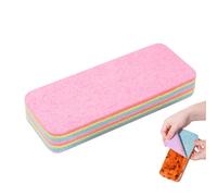 Kitchen Sponge, Microfiber Scrub Cloths, Washable 12 Layer Absorbent Towels with 10x6 inches Size, Reusable Dish Rags for Wet, Dry, Household, Cleaning, Countertop, Sink Use, Multicolor