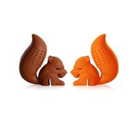 Kitchen Squirrel Tea Infuser - Super Cute Silicone Loose Leaf Herbal Tea Strainer Filter Diffuser for Large Cup