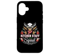 Kitchen Staff Squad Renne drôle Lunch Lady Christmas Coque pour iPhone 16