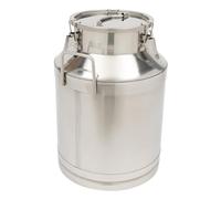 Kitchen Stainless Steel 13.25Gal/50L Milk Can Heavy Duty Milk Bucket Wine for Kitchen Independent Embedded Milk Can Tote Jug with Sealed Lid (Silver 50L)