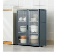 Kitchen Storage Cabinet Freestanding Pantry Cupboard with Doors Versatile Shelf Rack for Spices Pots & Pans Ideal for Kitchen Living Room & Dining RoomGrey