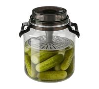 Kitchen Storage Jar, Round Airtight Food Canister, 20.5x20.5x27.5cm/8.07x8.07x10.8inch, with Handle System, Pantry Organizer Easy Grip Seal Container Gear, Versatile Dry Food Storage Jar for Home Use