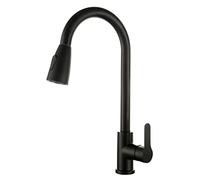 Kitchen Tap with Pull Out Hose, Kitchen Sink Tap Stainless Steel Hot and Cold Water Swivel-Brushed