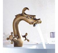 Kitchen Taps Kitchen Tap Robinet Fashion Style Salle de bain Dragon mélangeur Taps Taps Antique Brass Finis Bathroom Basin Double porte-porte Robinet Crane Faucet