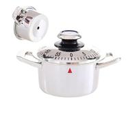 Kitchen Timer Mechanical | 60-Minute Countdown Timer | Small Wind-Up Cooking Tir in Pot Shape | Home School Office Baking Study Sports Timr